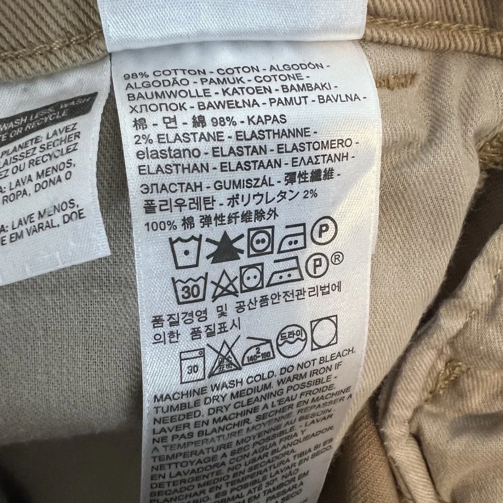 Y2K Levis Cargo Pants Mens 32x32 Tan Tapered Leg Skater Grunge Streetwear Casual